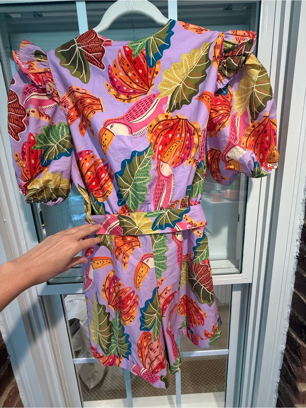 FARM Rio Lilac Beaks and Bananas Tropical Romper - Picture 3 of 9